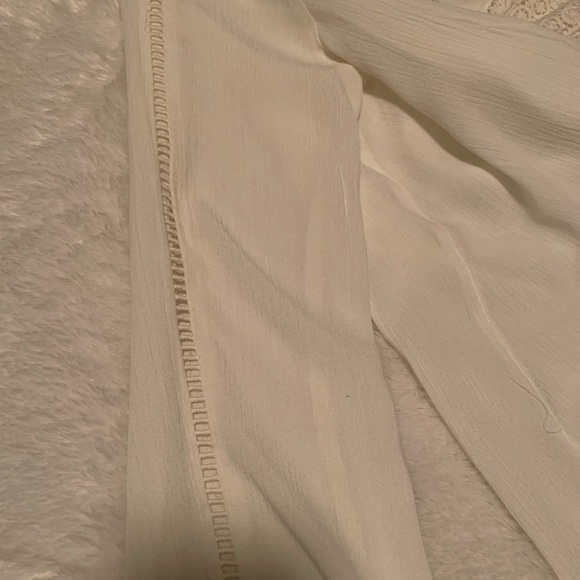 Sundance Catalog Top, Size XS, Ivory Crochet Boho - Picture 3 of 6